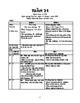 Giáo án điện tử Lớp ghép 2+4 - Tuần 24