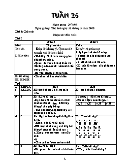 Giáo án điện tử Lớp ghép 2+4 - Tuần 26