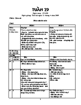 Giáo án điện tử Lớp ghép 2+4 - Tuần 29