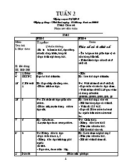 Giáo án điện tử Lớp ghép 2+4 - Tuần 2