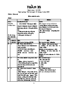 Giáo án điện tử Lớp ghép 2+4 - Tuần 30 (Bản đẹp)