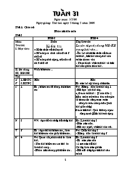 Giáo án điện tử Lớp ghép 2+4 - Tuần 31