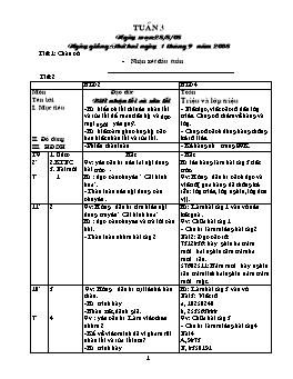 Giáo án điện tử Lớp ghép 2+4 - Tuần 3