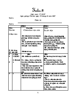 Giáo án điện tử Lớp ghép 2+4 - Tuần 8