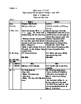 Giáo án điện tử Lớp ghép 3+4 - Tuần 11