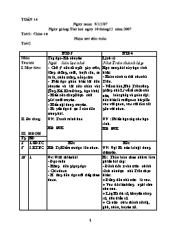 Giáo án điện tử Lớp ghép 3+4 - Tuần 14