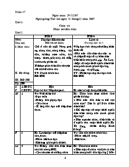 Giáo án điện tử Lớp ghép 3+4 - Tuần 17