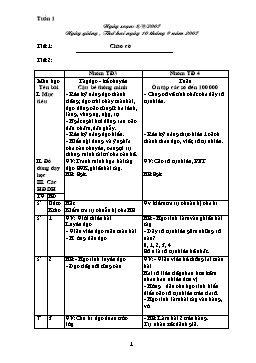 Giáo án điện tử Lớp ghép 3+4 - Tuần 1