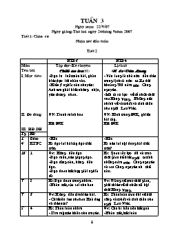 Giáo án điện tử Lớp ghép 3+4 - Tuần 3