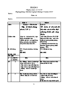 Giáo án điện tử Lớp ghép 3+4 - Tuần 5