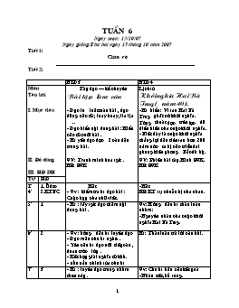 Giáo án điện tử Lớp ghép 3+4 - Tuần 6