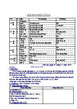 Giáo án giảng dạy Lớp 2 - Tuần 12 - Năm học 2014-2015