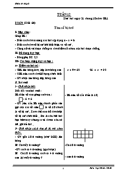 Giáo án giảng dạy Lớp 2 - Tuần 12