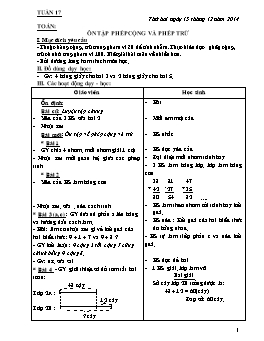 Giáo án giảng dạy Lớp 2 - Tuần 17 - Năm học 2014-2015