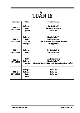 Giáo án giảng dạy Lớp 2 - Tuần 18 - Phùng Thị Nghiêm