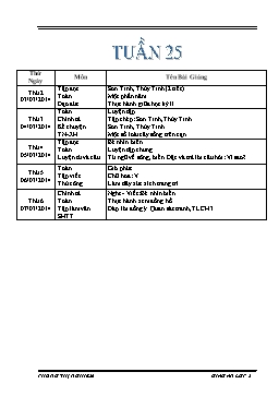 Giáo án giảng dạy Lớp 2 - Tuần 25 - Phùng Thị Nghiêm