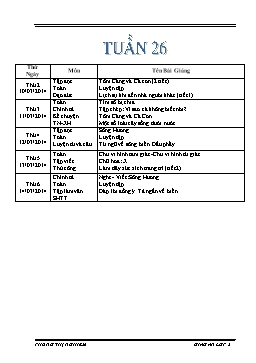 Giáo án giảng dạy Lớp 2 - Tuần 26 - Phùng Thị Nghiêm