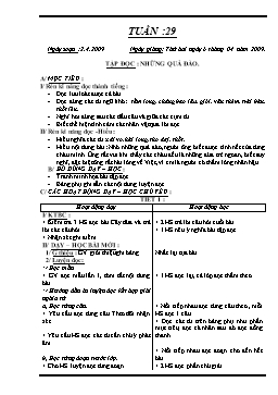 Giáo án giảng dạy Lớp 2 - Tuần 29 (Chuẩn kiến thức)