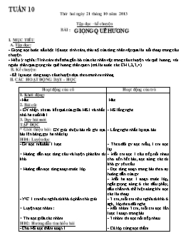 Giáo án giảng dạy Lớp 3 - Tuần 10