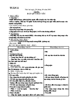 Giáo án giảng dạy Lớp 3 - Tuần 11