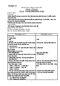 Giáo án giảng dạy Lớp 3 - Tuần 12