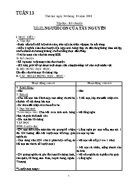 Giáo án giảng dạy Lớp 3 - Tuần 13