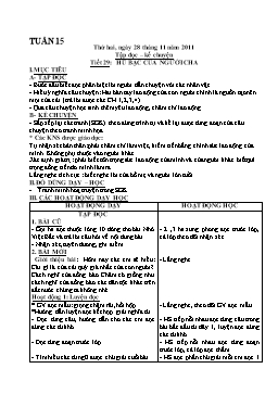 Giáo án giảng dạy Lớp 3 - Tuần 15