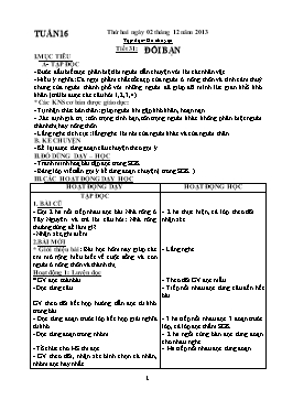 Giáo án giảng dạy Lớp 3 - Tuần 16