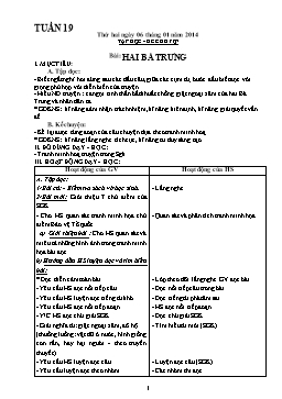 Giáo án giảng dạy Lớp 3 - Tuần 19