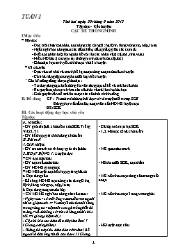 Giáo án giảng dạy Lớp 3 - Tuần 1