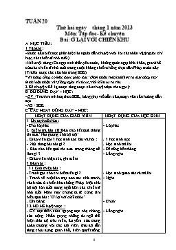 Giáo án giảng dạy Lớp 3 - Tuần 20