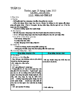 Giáo án giảng dạy Lớp 3 - Tuần 23
