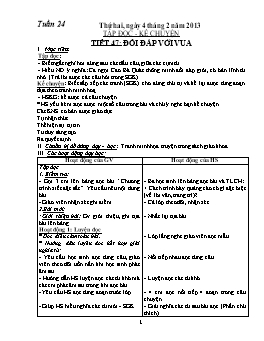 Giáo án giảng dạy Lớp 3 - Tuần 24