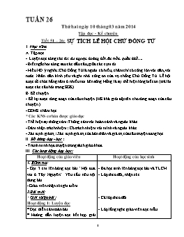 Giáo án giảng dạy Lớp 3 - Tuần 26