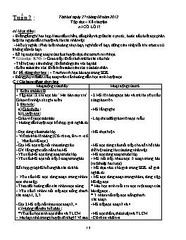 Giáo án giảng dạy Lớp 3 - Tuần 2