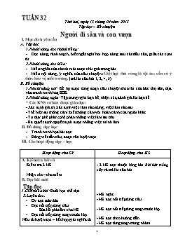 Giáo án giảng dạy Lớp 3 - Tuần 32