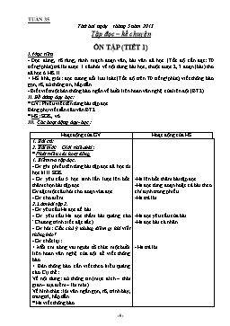 Giáo án giảng dạy Lớp 3 - Tuần 35