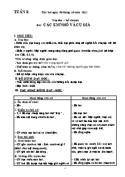 Giáo án giảng dạy Lớp 3 - Tuần 8