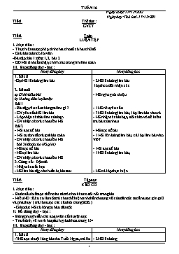 Giáo án giảng dạy Lớp 4 - Tuần 16