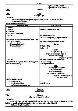 Giáo án giảng dạy Lớp 4 - Tuần 17