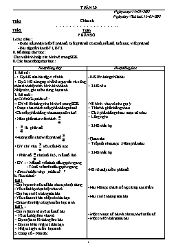 Giáo án giảng dạy Lớp 4 - Tuần 20