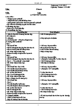 Giáo án giảng dạy Lớp 4 - Tuần 27