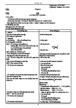 Giáo án giảng dạy Lớp 4 - Tuần 29