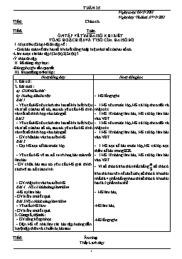 Giáo án giảng dạy Lớp 4 - Tuần 35