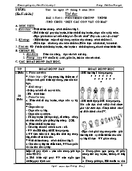 Giáo án giảng dạy môn Thể dục Lớp 2 - Lại Trường Thuỷ