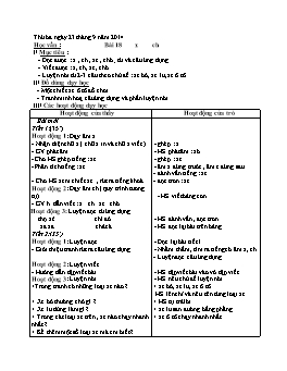 Giáo án Học vần Lớp 1 - Bài 18: x ch