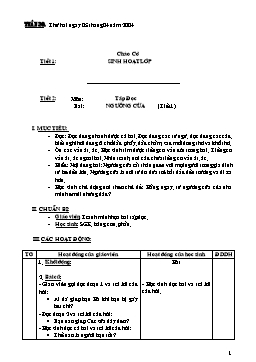 Giáo án Lớp 1 - Tuần 30