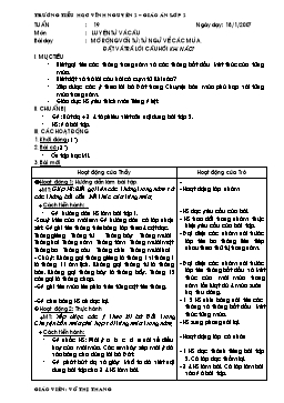 Giáo án Luyện từ và câu Lớp 2 - Học kì 2 - Võ Thị Thang