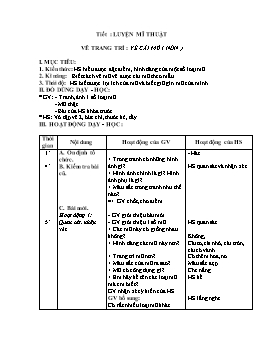 Giáo án Mĩ thuật Lớp 2 - Bài: Vẽ trang trí: Vẽ cái mũ (Nón )