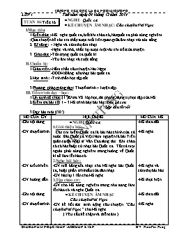 Giáo án môn Âm nhạc Lớp 1 - Tuần 16 - Trần Phi Tùng